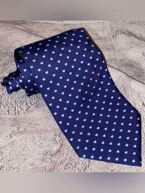 Chopard 100% Silk Tie Necktie Italy Heart Accent Patterned Classic Handmade